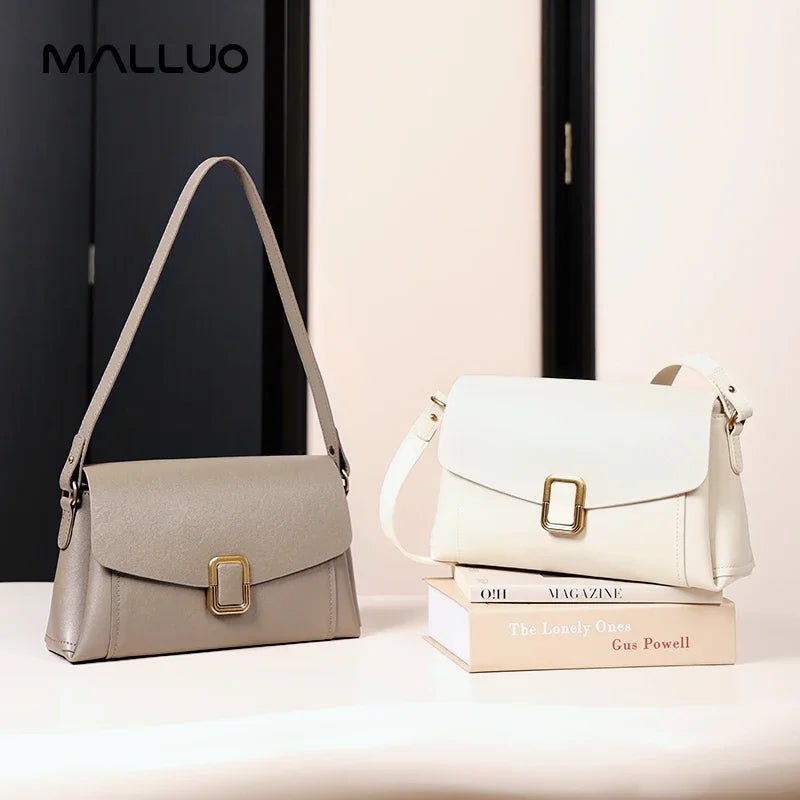 Cowhide Leather Handbag – Women's Designer Crossbody
