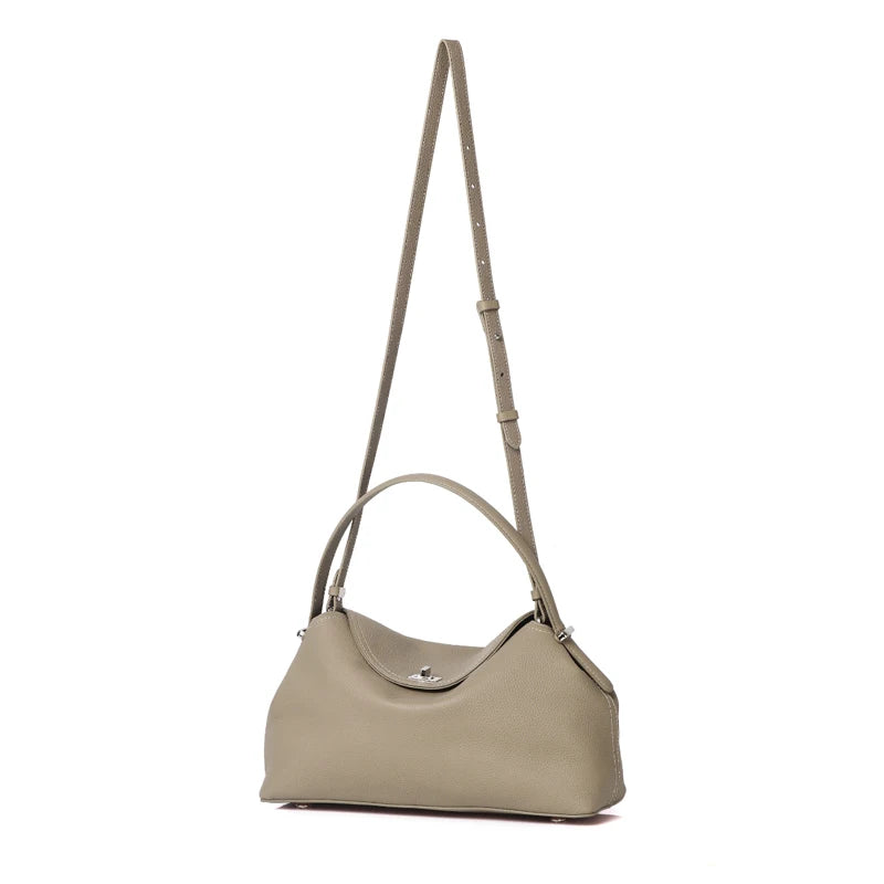 Genuine Cowhide Handbag – Women's Designer Shoulder Bag
