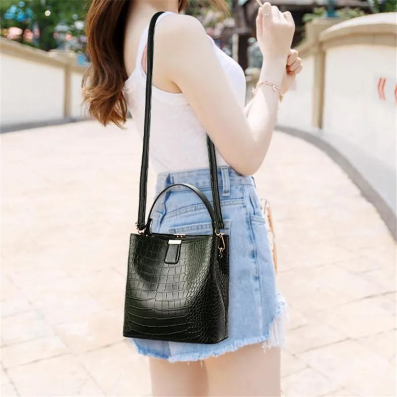 Vintage Stone Suede Bucket Bag – Women's Tote