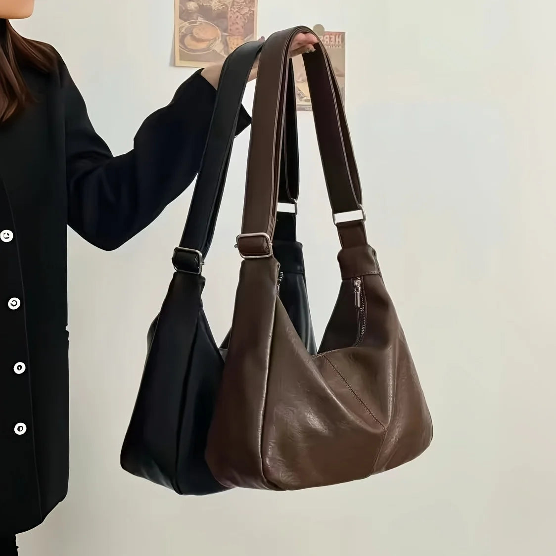 Large-Capacity Retro Tote Bag