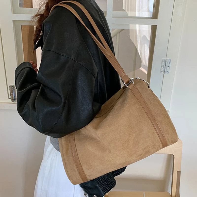 Vintage Pillow Crossbody Bag – Matte Leather Tote