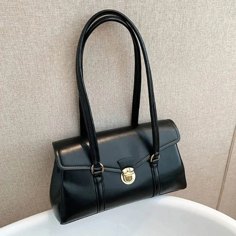 England-Style Retro Tote – Vintage Underarm Shoulder Bag