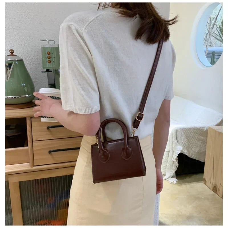 Retro Mini Square Bag – Women's Messenger Handbag