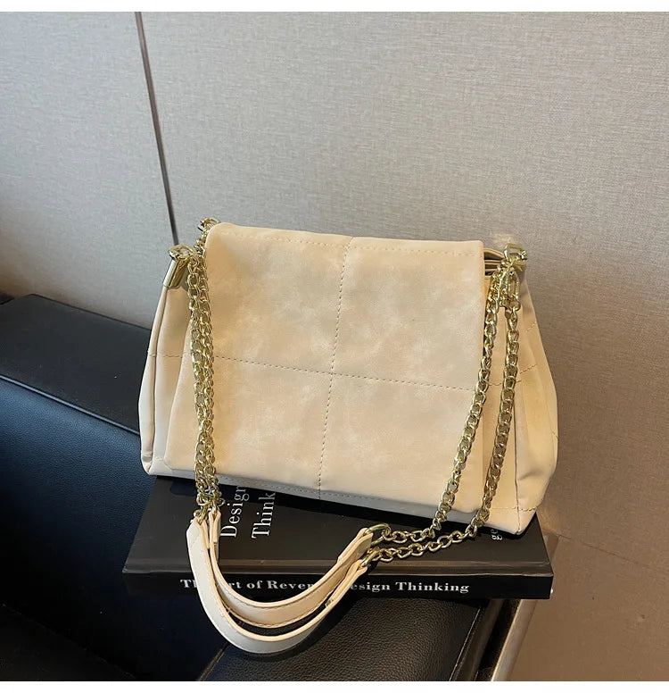 Chain Tote Crossbody Bag – Soft PU Leather