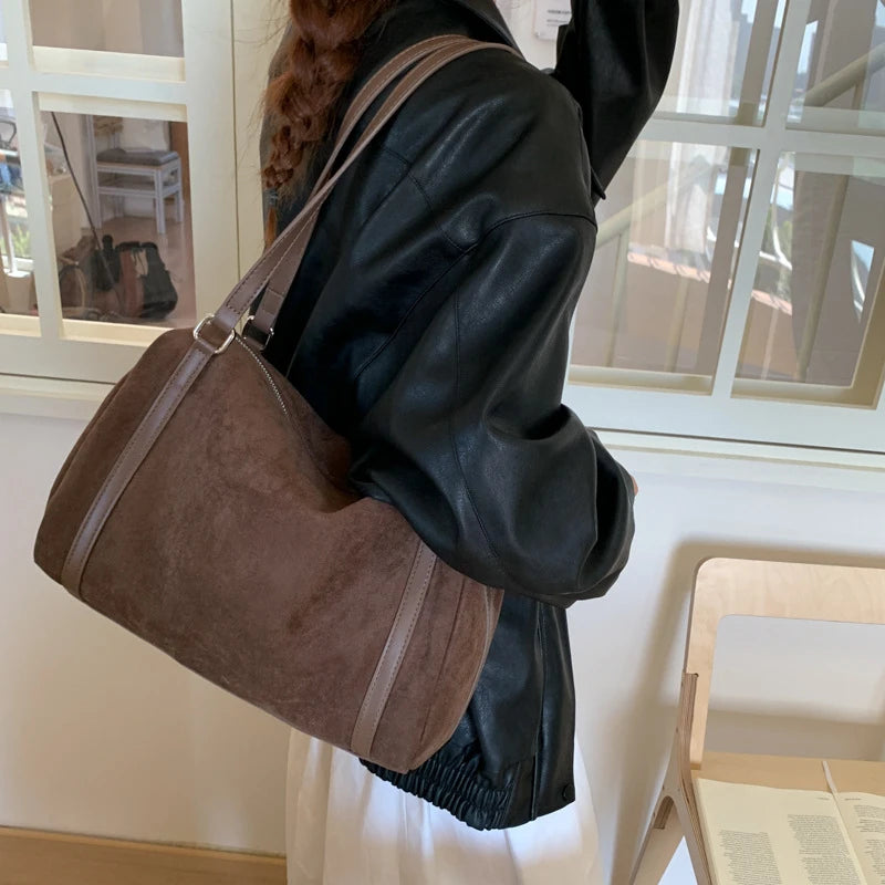 Vintage Pillow Crossbody Bag – Matte Leather Tote