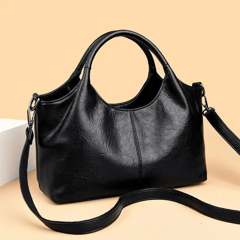 Large-Capacity PU Tote – Women's Shoulder Crossbody Bag