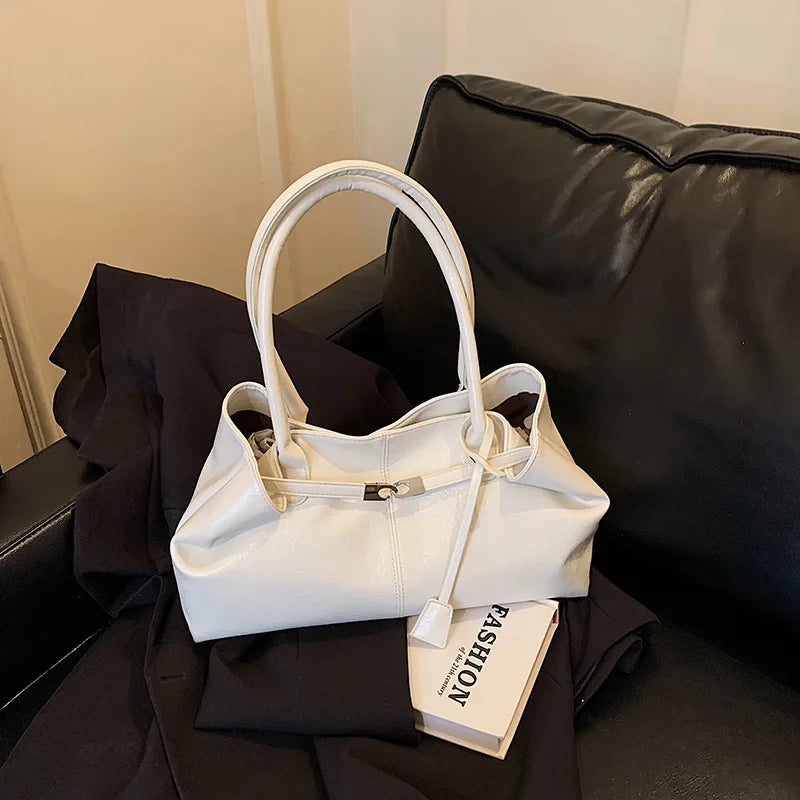 Pleated Soft Leather Tote – Women's Commuter Bag