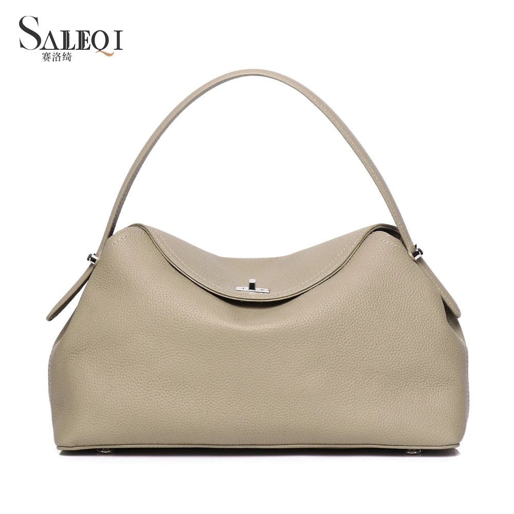 Genuine Cowhide Handbag – Women's Designer Shoulder Bag