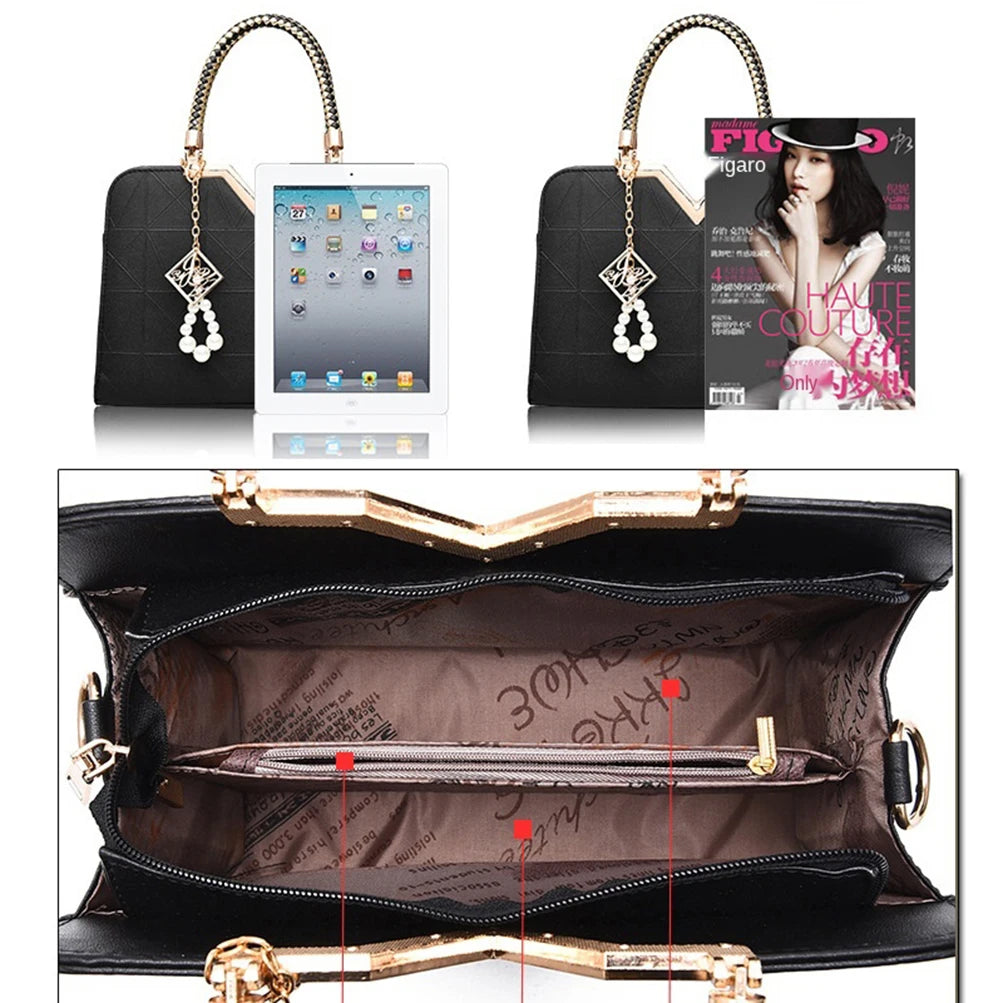 Beaded Top-Handle Bag – Designer Shell Shoulder Bag