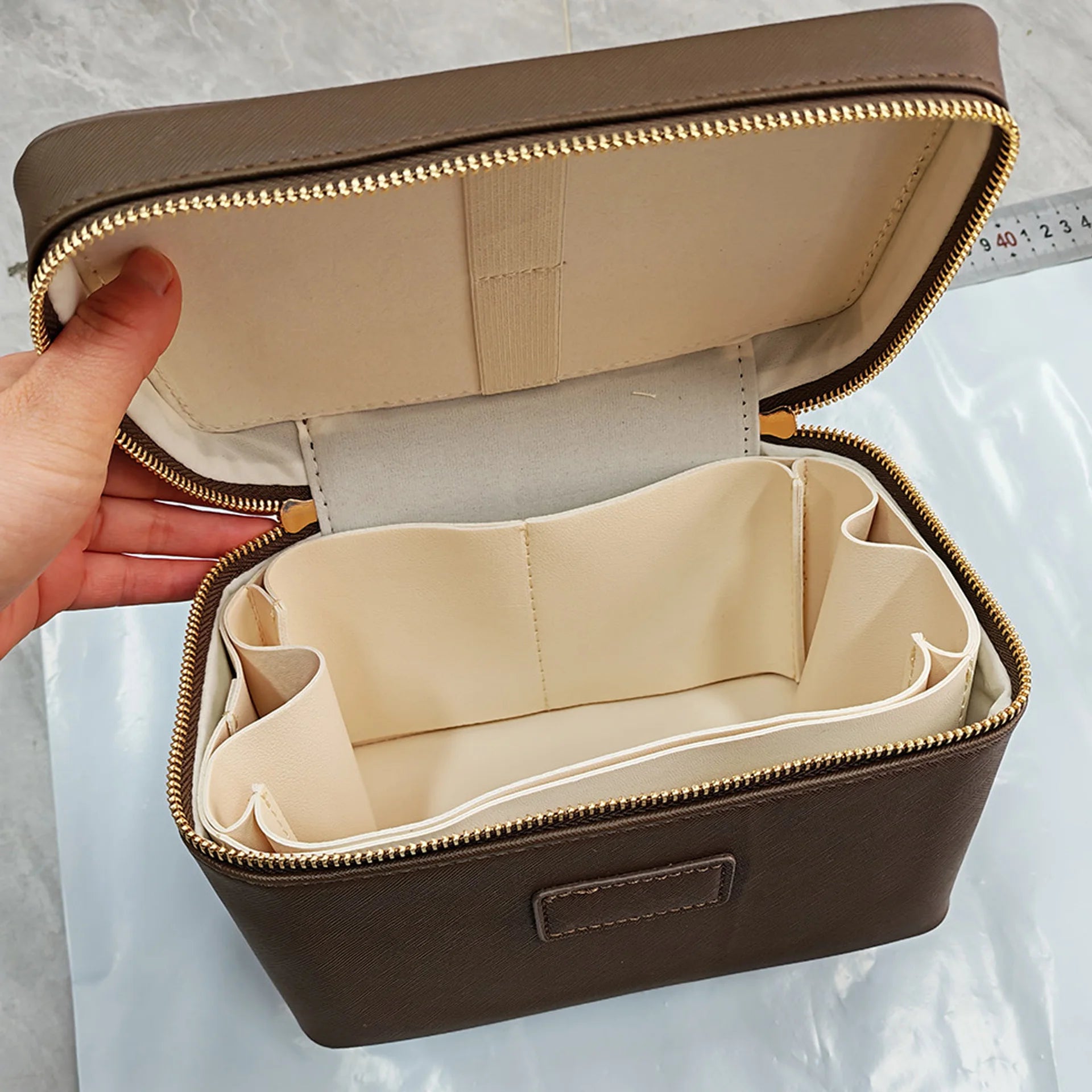PU Leather Cosmetic Pouch – Large-Capacity Makeup Bag