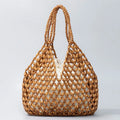 Handmade Wooden-Bead Beach Bag