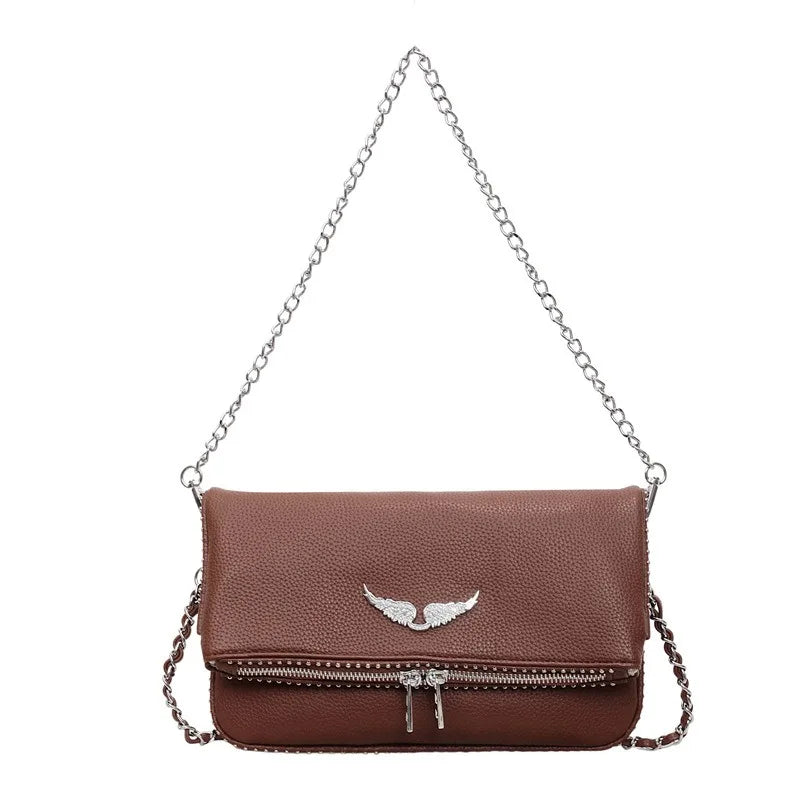 Textured Chain Square Bag – Retro Crossbody Shoulder Bag
