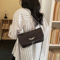 Textured Chain Square Crossbody Bag