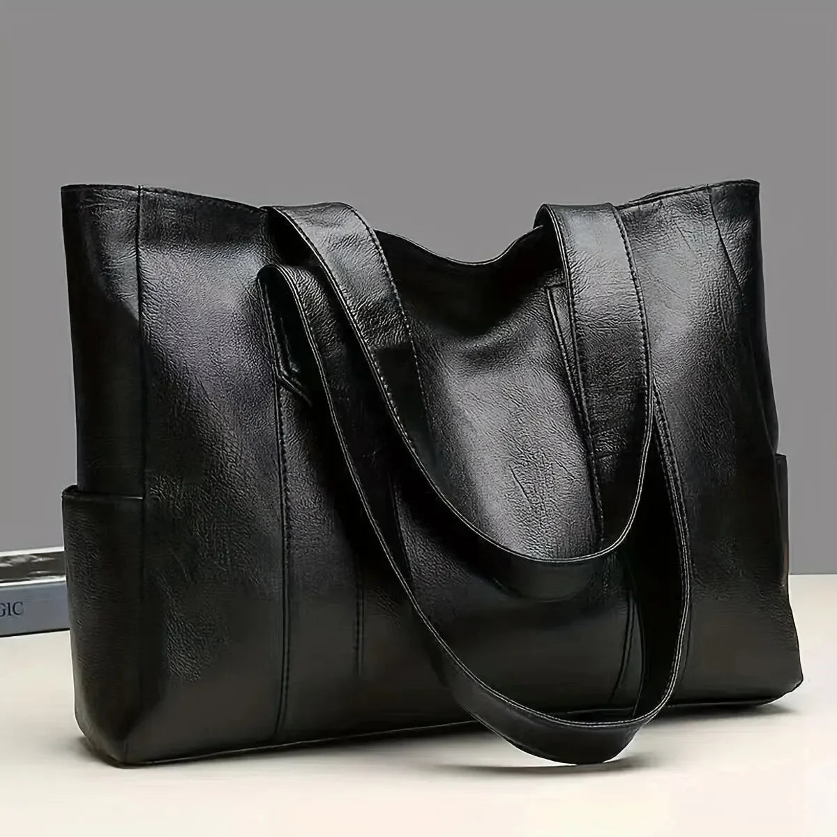 Vintage Plain Commuter Shoulder Bag