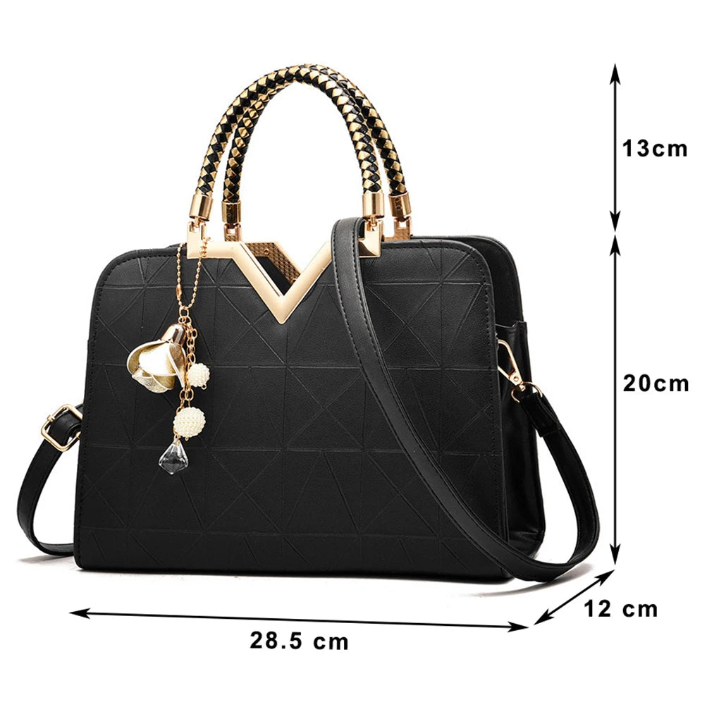 Beaded Top-Handle Bag – Designer Shell Shoulder Bag